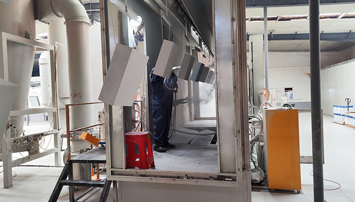 Powder coating production line